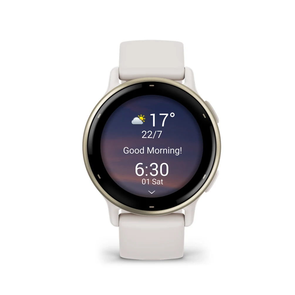 Vivoactive 5 Cream Gold Aluminum Bezel with Ivory Case and Silicone Band — фото 4