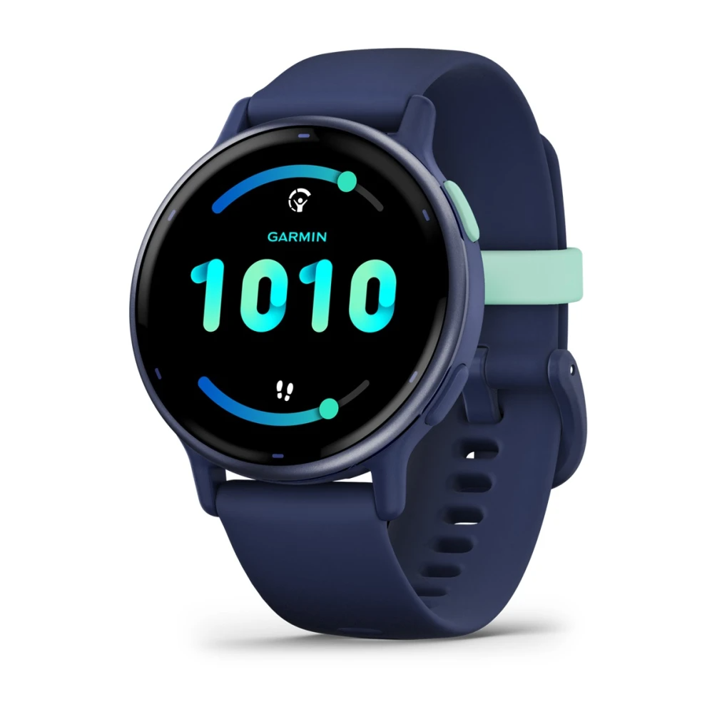 Vivoactive 5 Metallic Navy Aluminum Bezel with Navy Case and Silicone Band