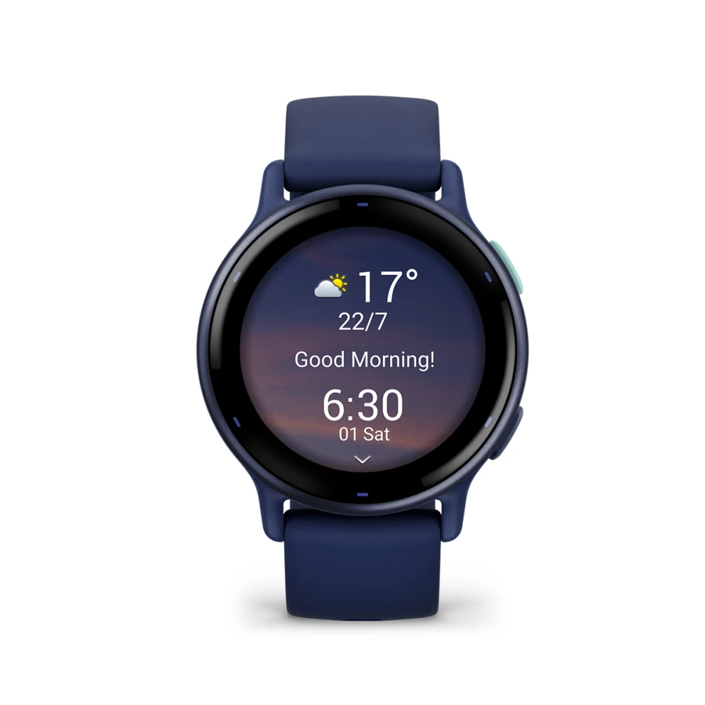 Vivoactive 5 Metallic Navy Aluminum Bezel with Navy Case and Silicone Band — фото 4