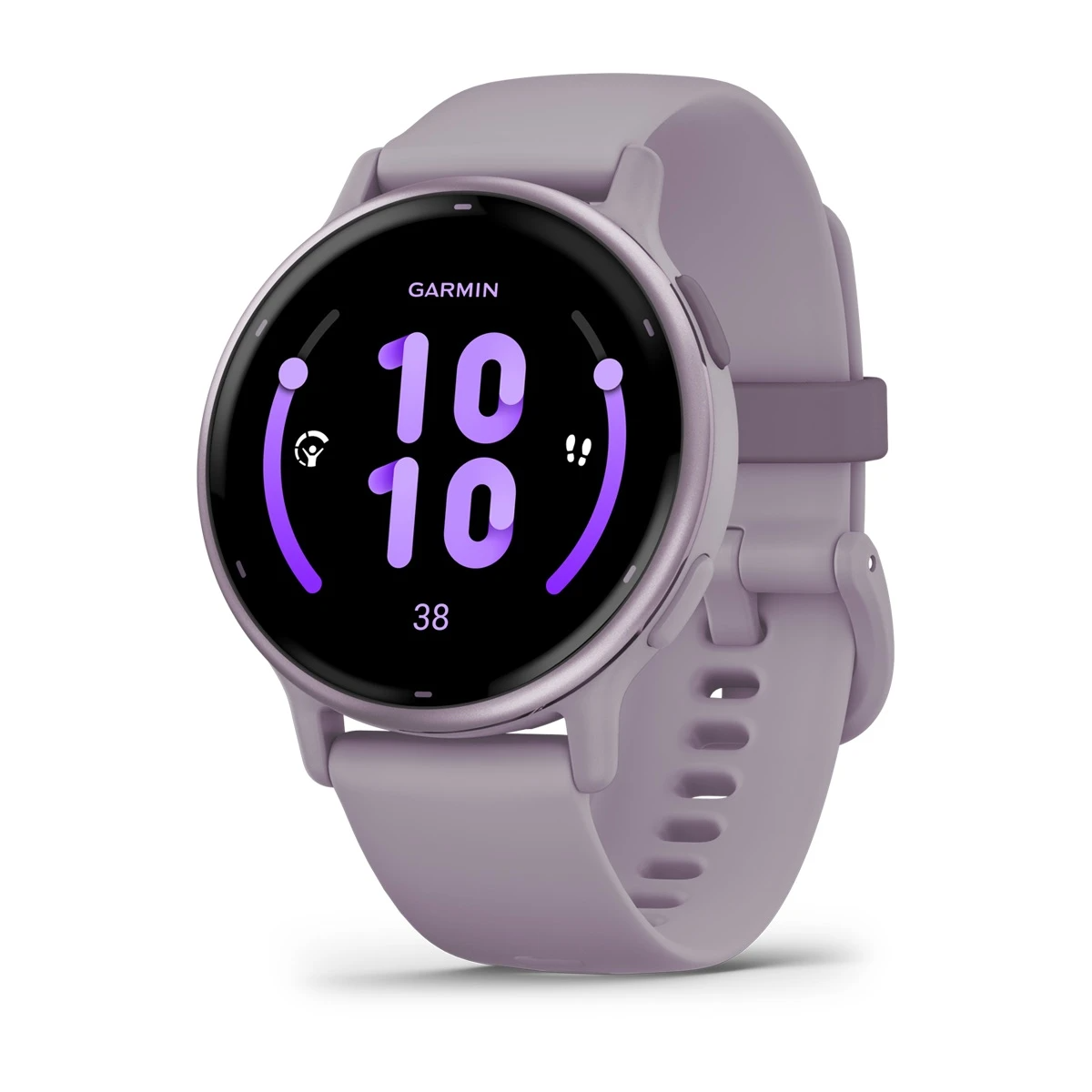 Vivoactive 5 Metallic Orchid Aluminum Bezel with Orchid Case and Silicone Band