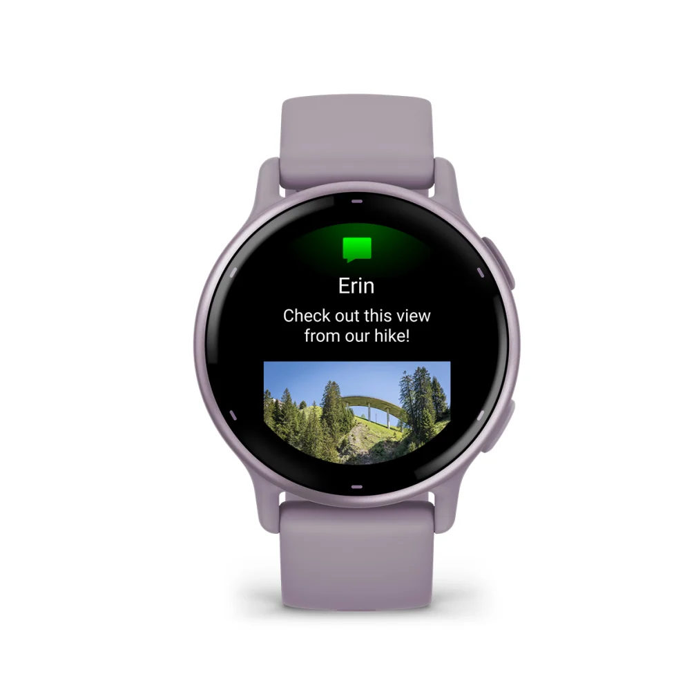 Vivoactive 5 Metallic Orchid Aluminum Bezel with Orchid Case and Silicone Band — фото 2