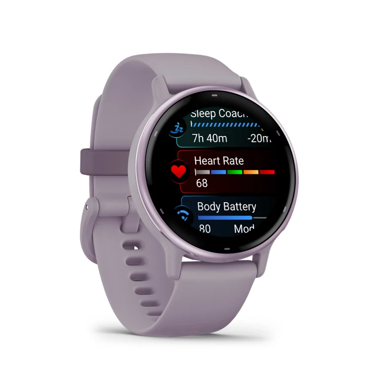 Vivoactive 5 Metallic Orchid Aluminum Bezel with Orchid Case and Silicone Band — фото 3