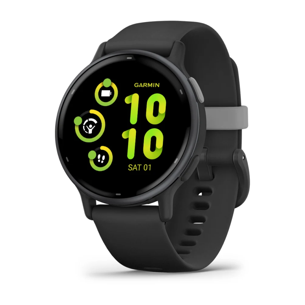 Vivoactive 5 Slate Aluminum Bezel with Black Case and Silicone Band