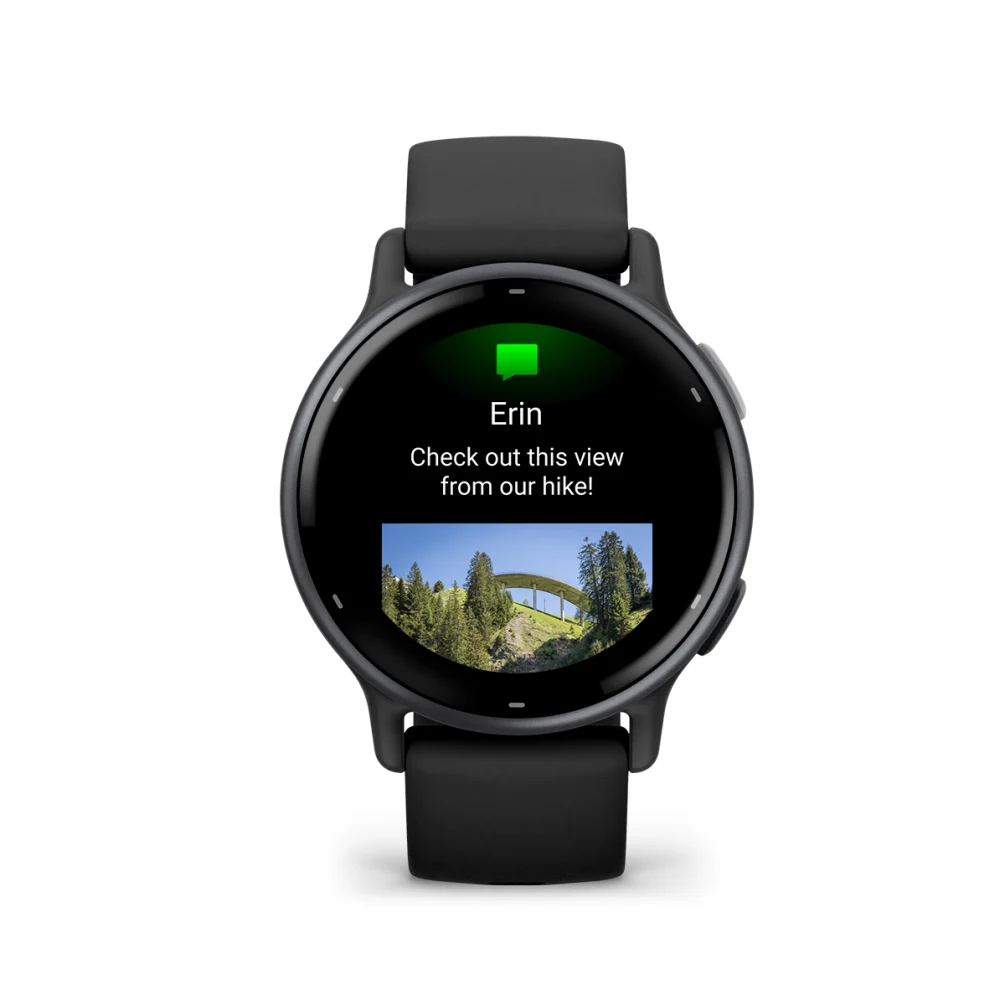 Vivoactive 5 Slate Aluminum Bezel with Black Case and Silicone Band — фото 2