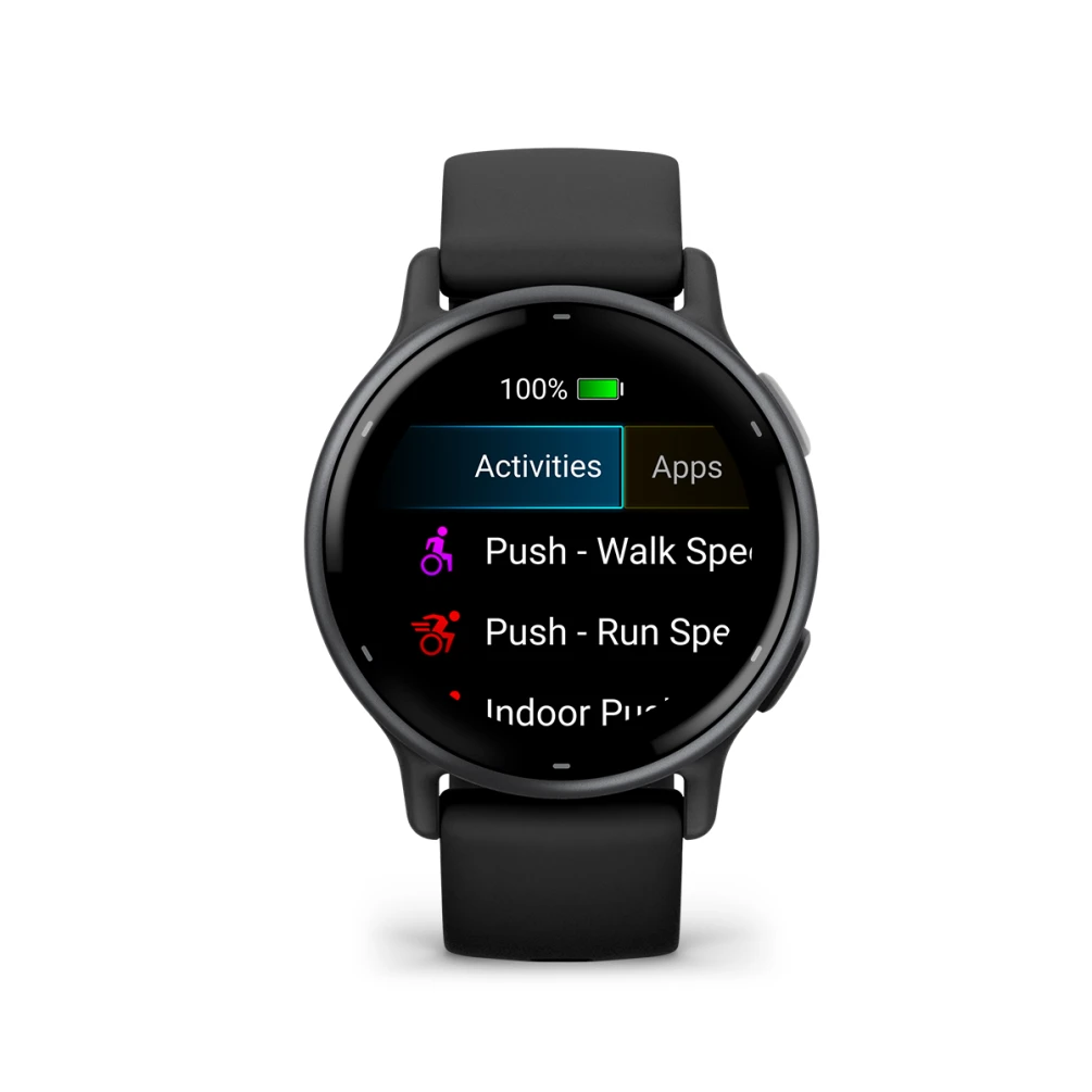 Vivoactive 5 Slate Aluminum Bezel with Black Case and Silicone Band — фото 5