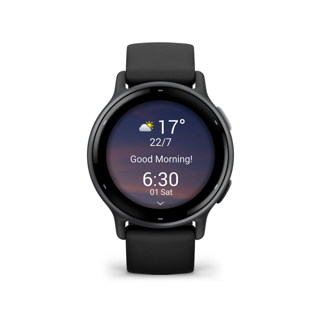 Vivoactive 5 Slate Aluminum Bezel with Black Case and Silicone Band — фото 7