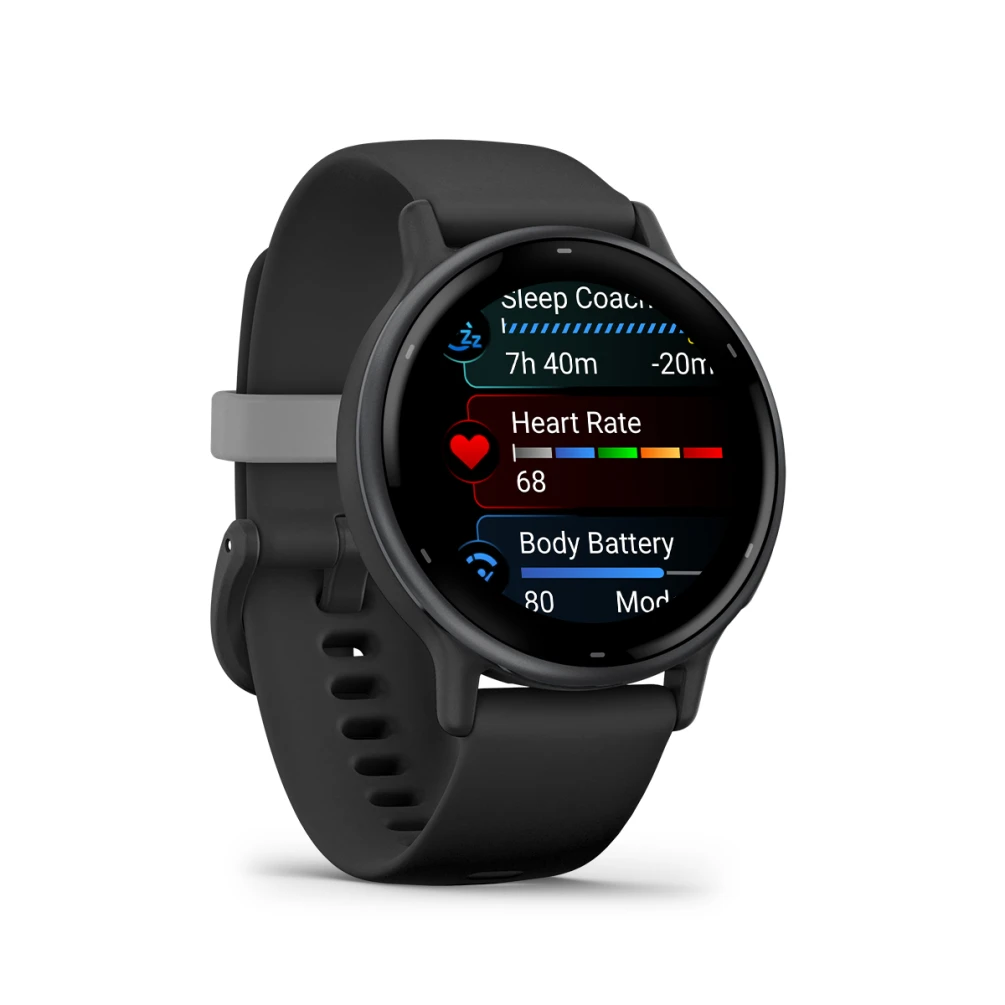Vivoactive 5 Slate Aluminum Bezel with Black Case and Silicone Band — фото 8
