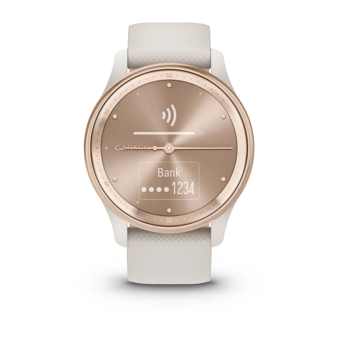 Vivomove Trend Peach Gold Stainless Steel Bezel with Ivory Case and Silicone Band — фото 4