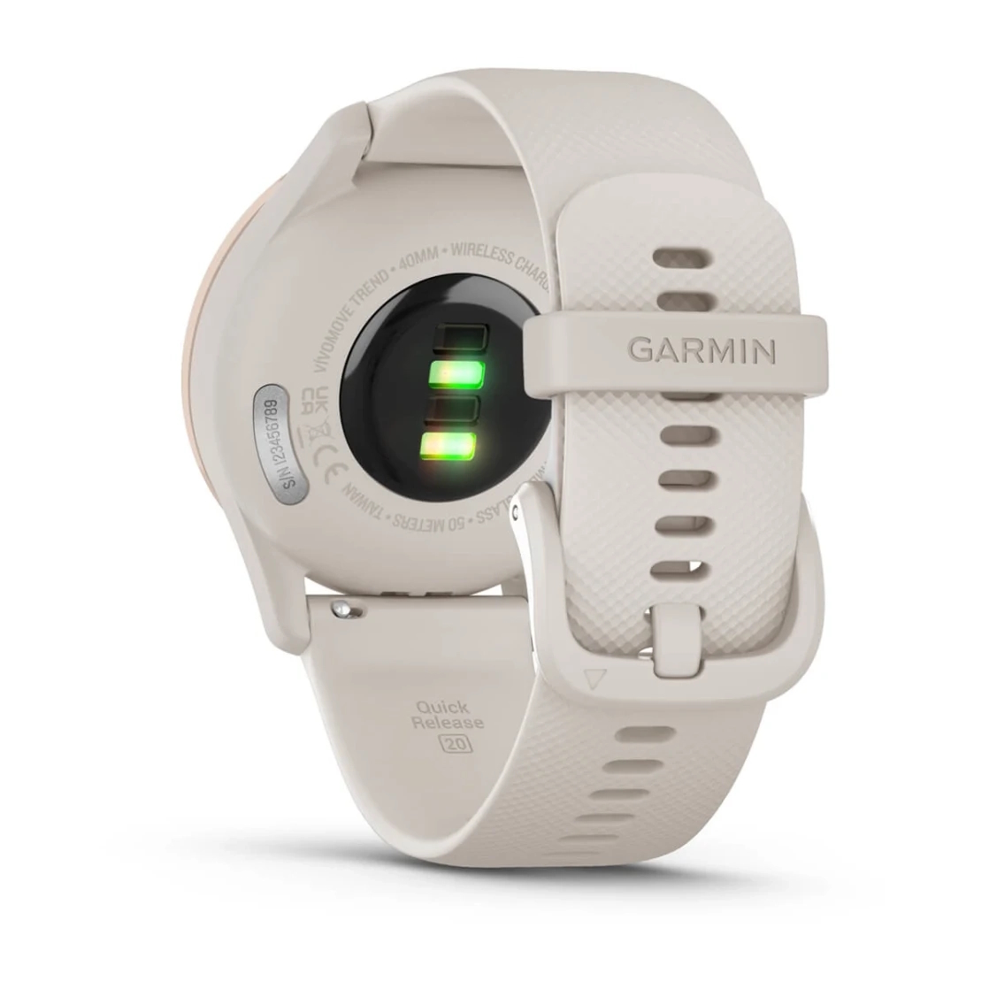 Vivomove Trend Peach Gold Stainless Steel Bezel with Ivory Case and Silicone Band — фото 6