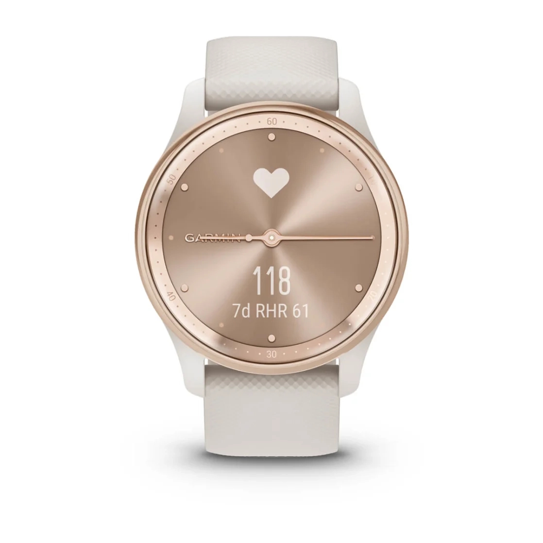Vivomove Trend Peach Gold Stainless Steel Bezel with Ivory Case and Silicone Band — фото 7